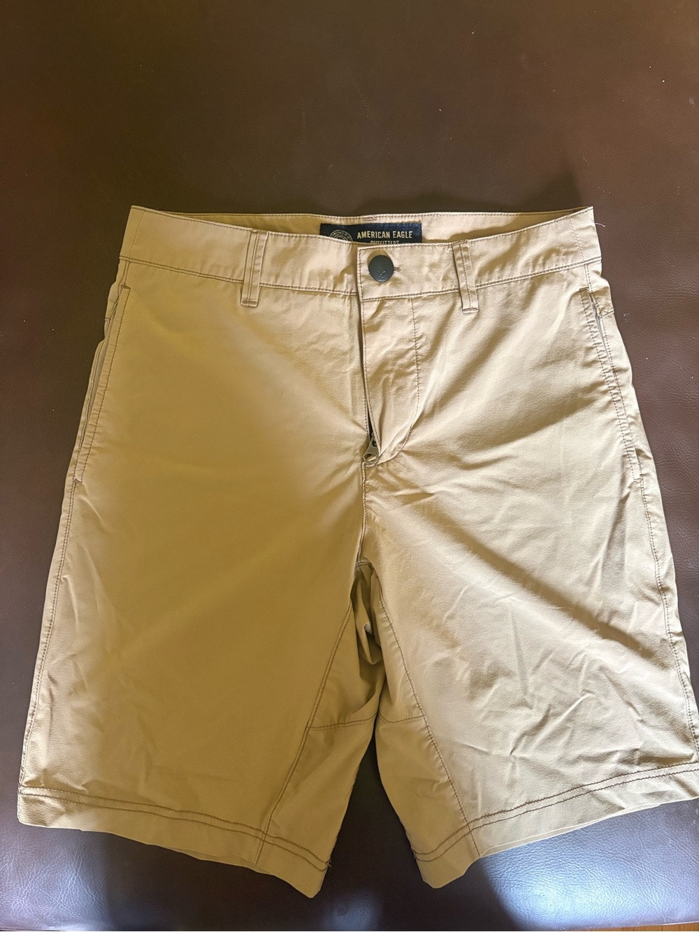 American Eagle Outfitters Tan Flat-Front Men's Shorts